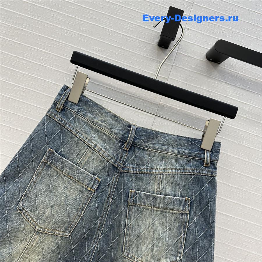 BALMAIN Embroidered Denim Shorts