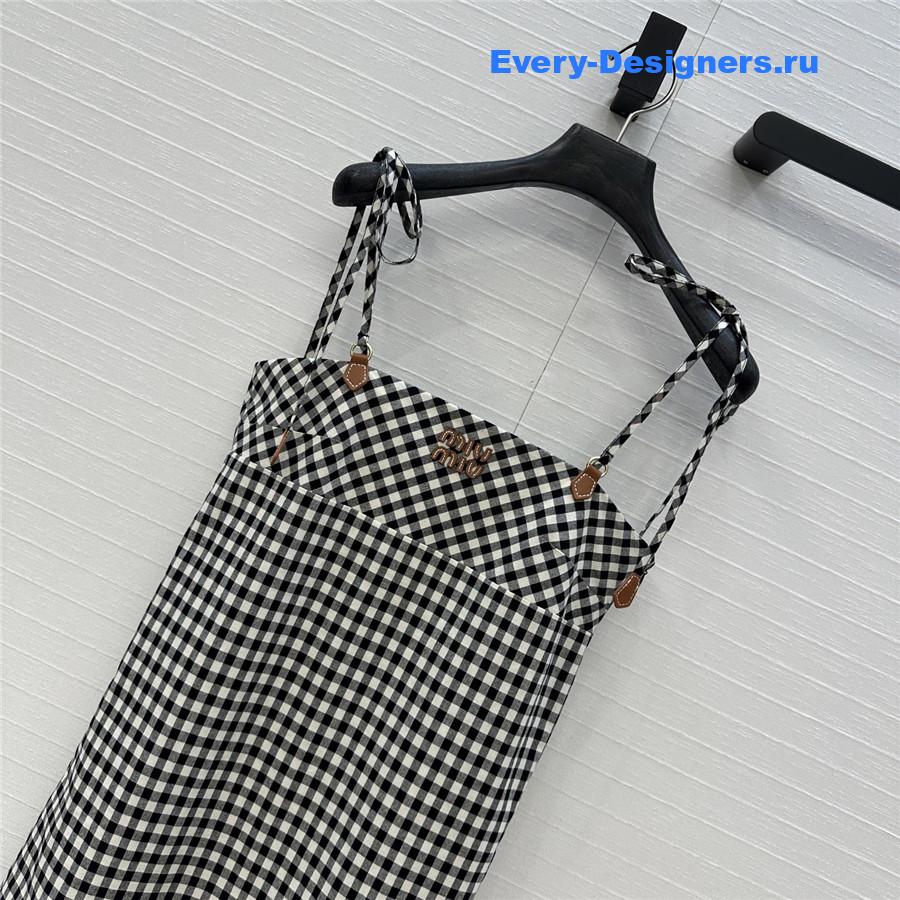Miu Miu Gingham Check Mini-Dress