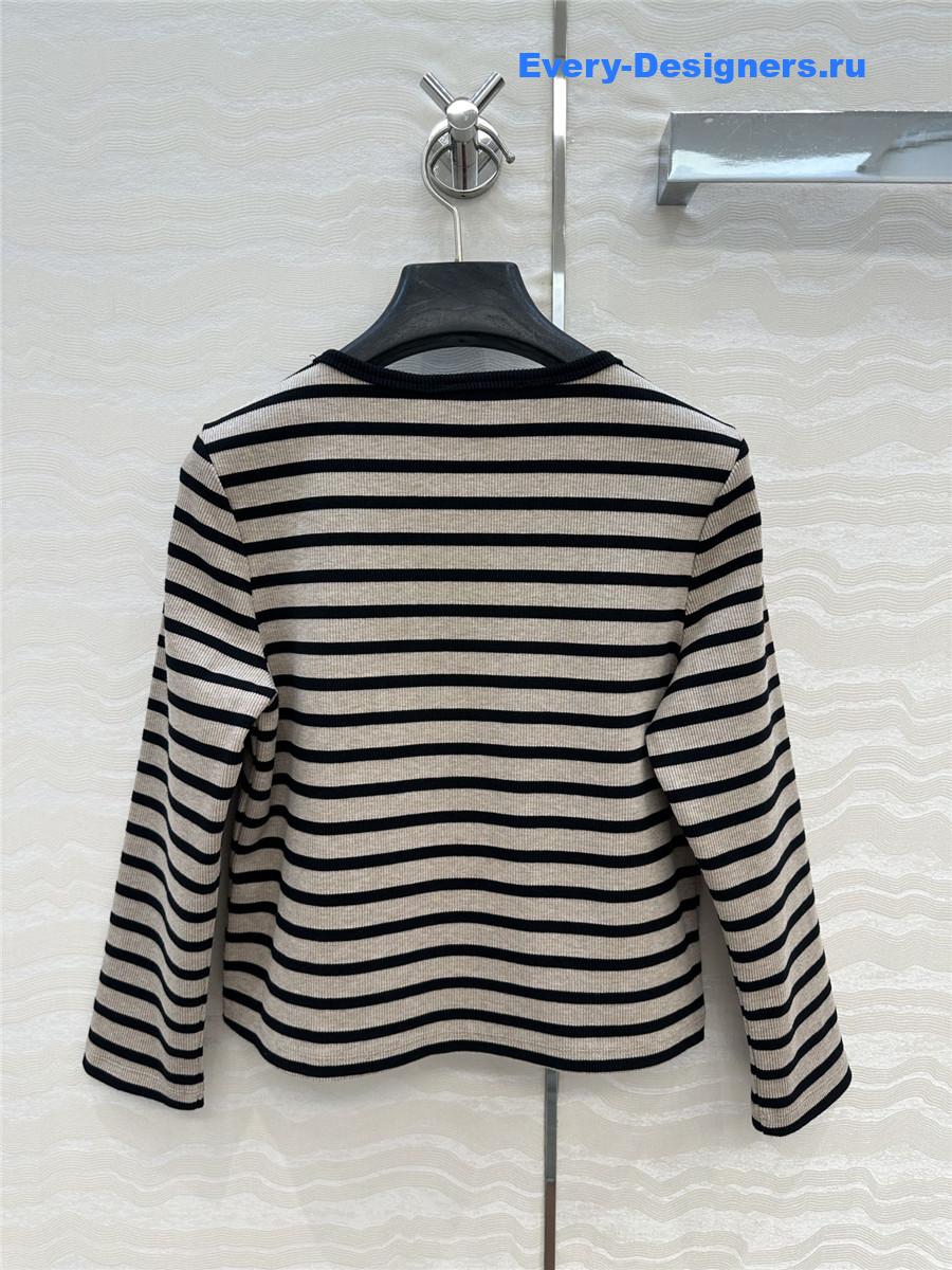 Miu Miu Striped Cropped Top