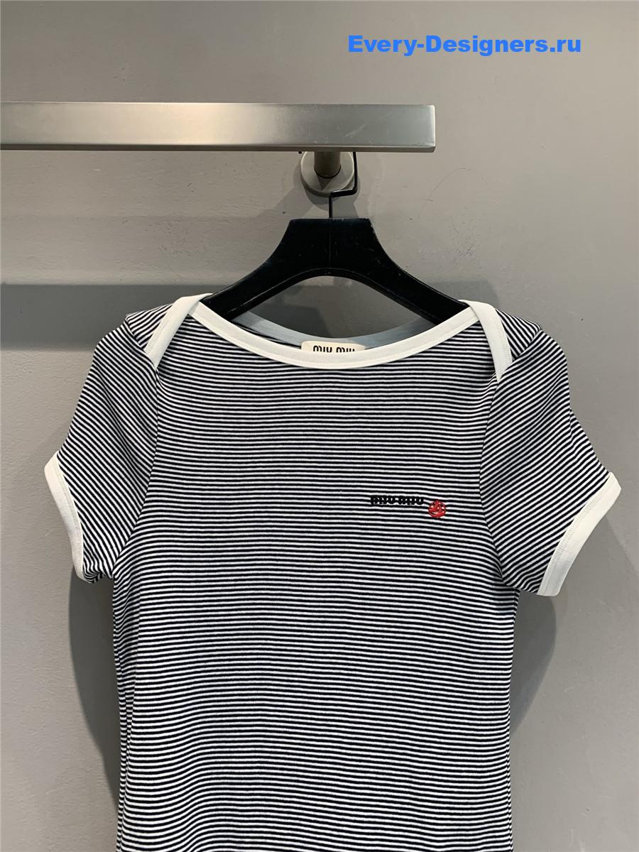 Miu Miu x Petit Bateau Ribbed Tee