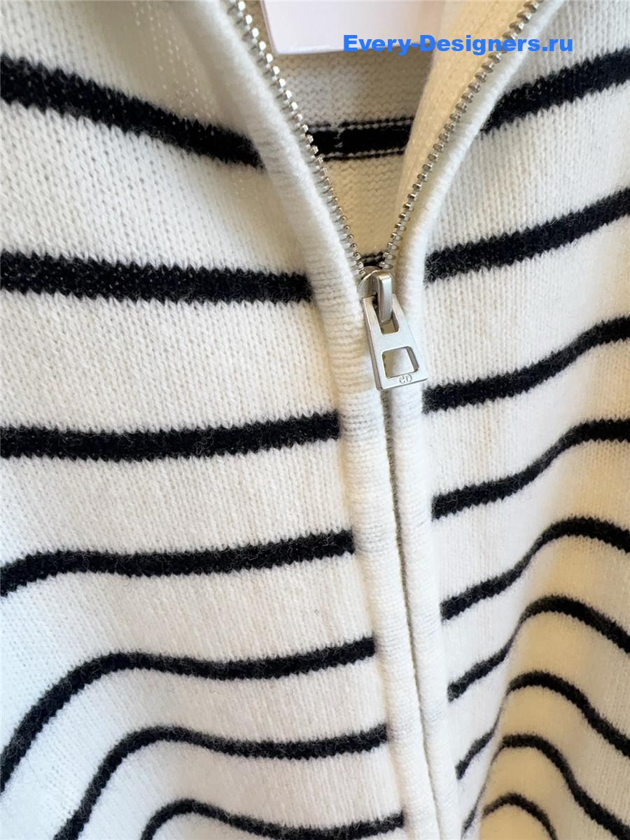 D10r striped wool cardigan