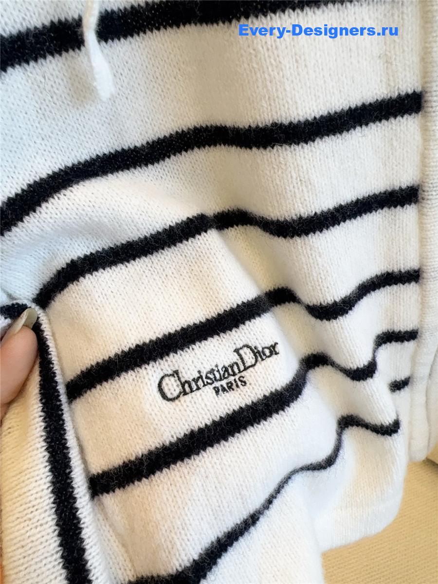 D10r striped wool cardigan