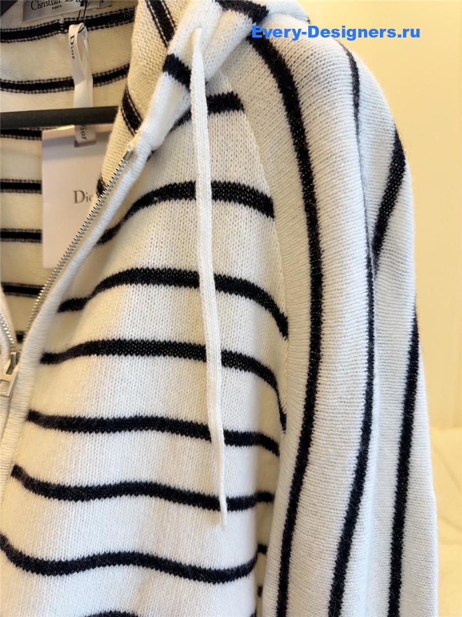 D10r striped wool cardigan