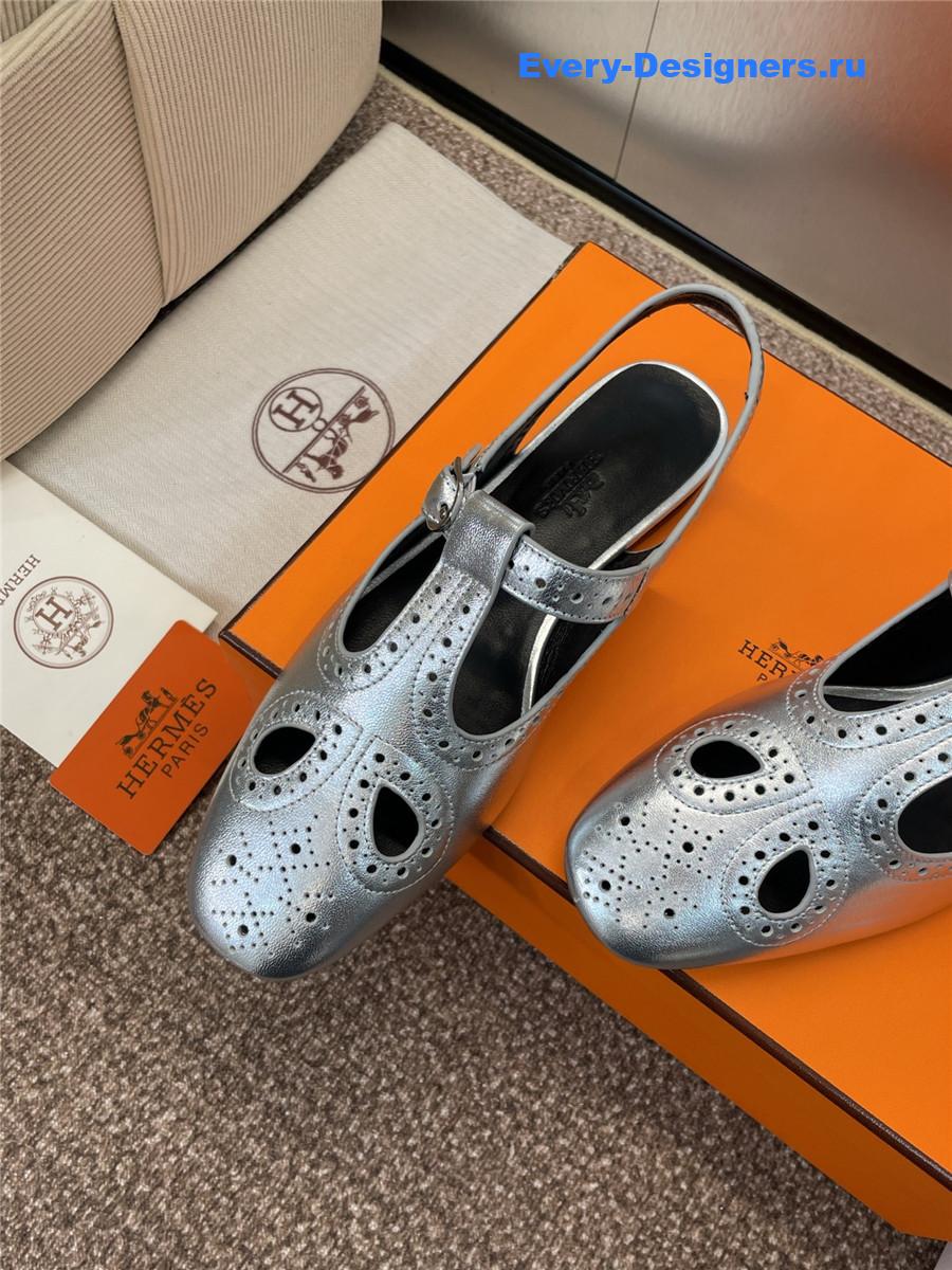 H**me5 kim silver slingback heels