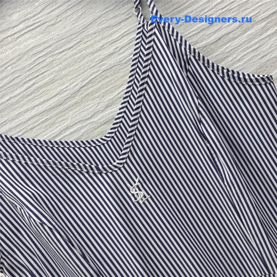 Sa1nt Lau*nt striped shirt dress