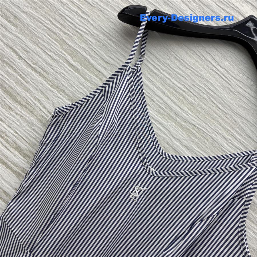 Sa1nt Lau*nt striped shirt dress
