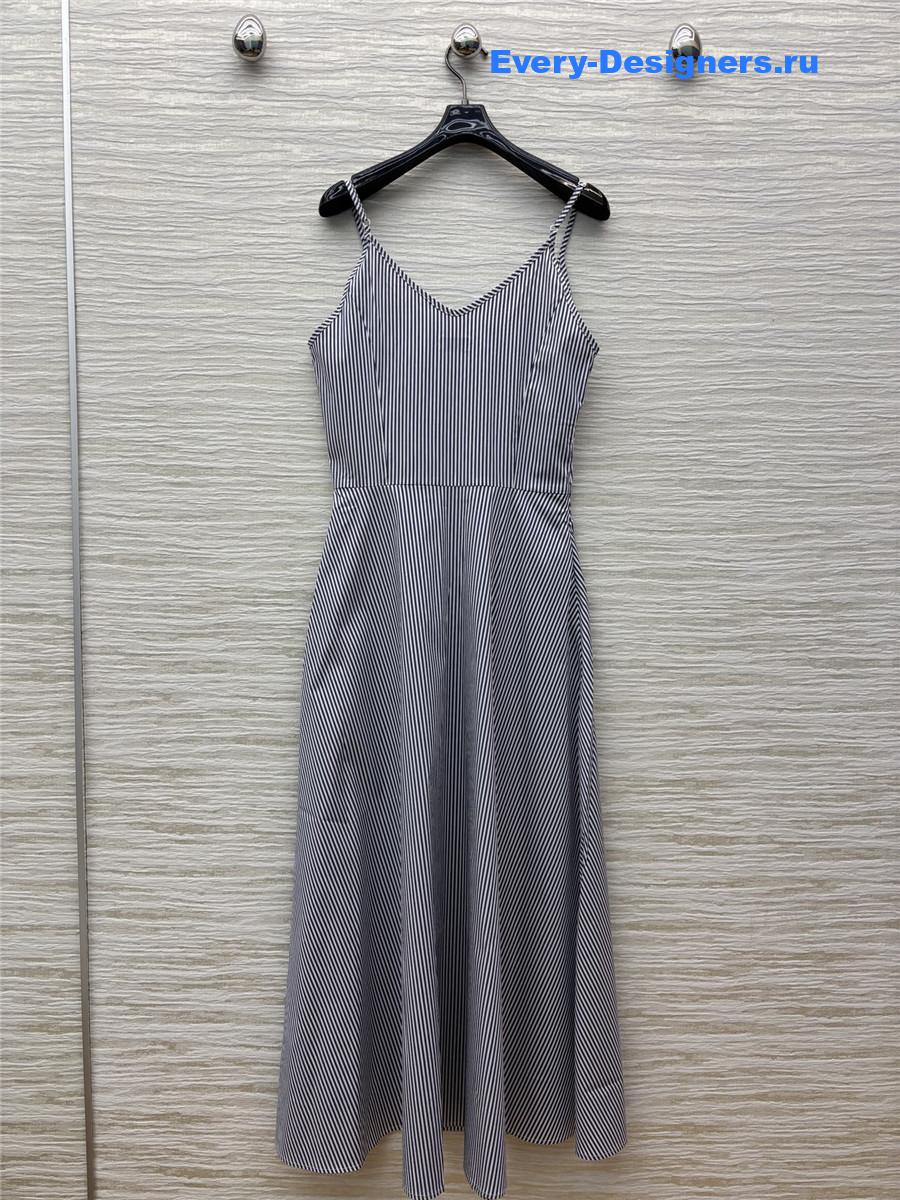 Sa1nt Lau*nt striped shirt dress