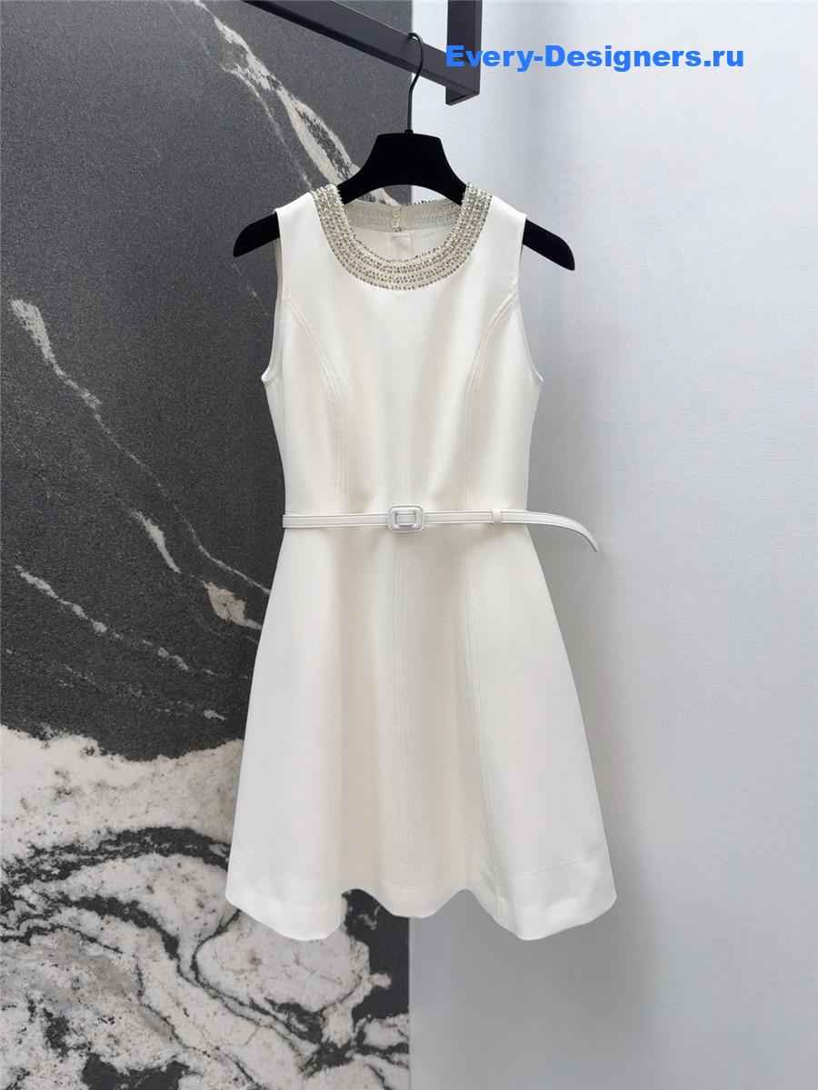 D10r cd beaded white dress