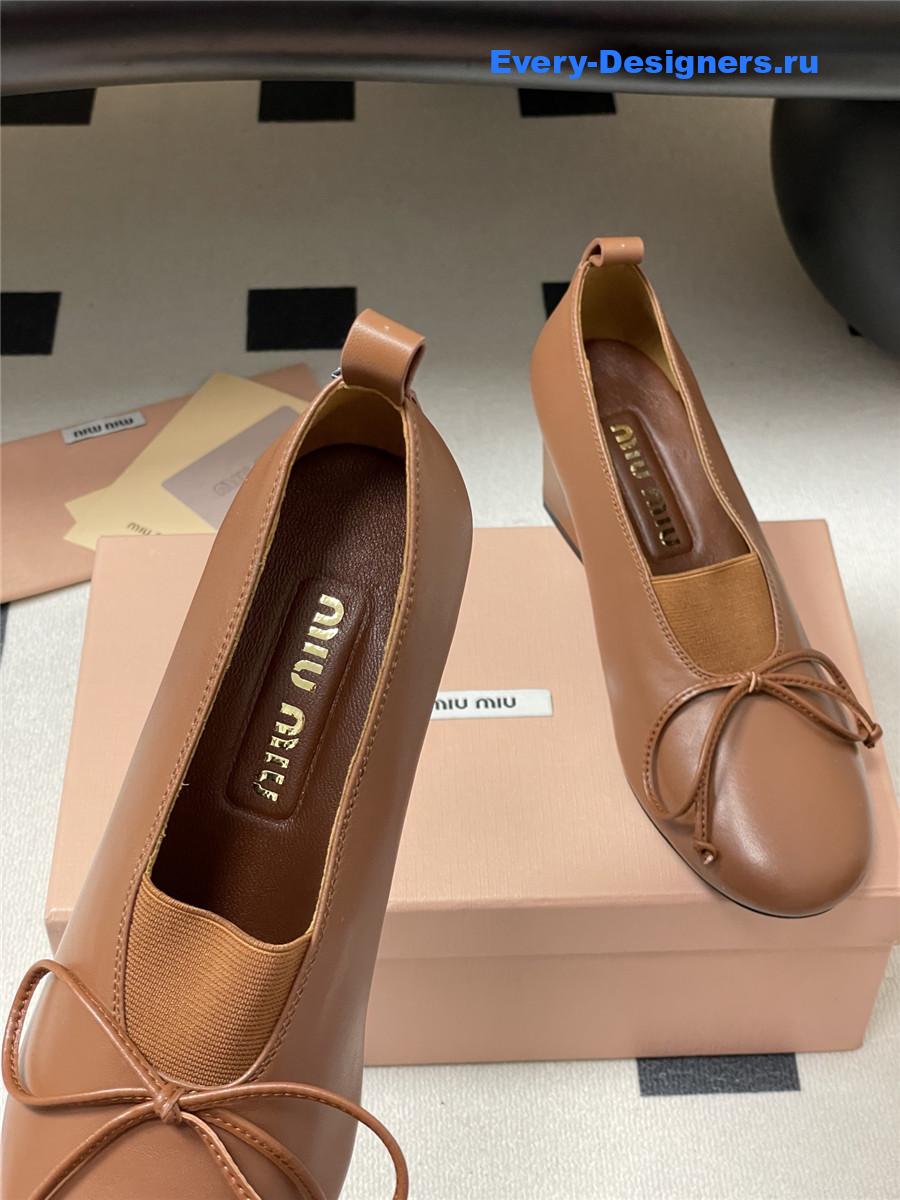 Miu Miu Brown Mary Jane Pumps