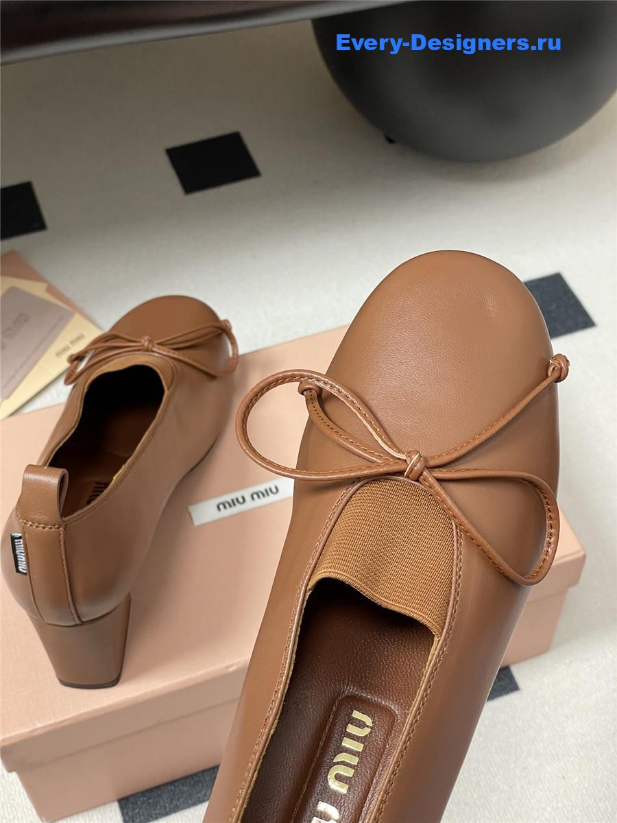 Miu Miu Brown Mary Jane Pumps