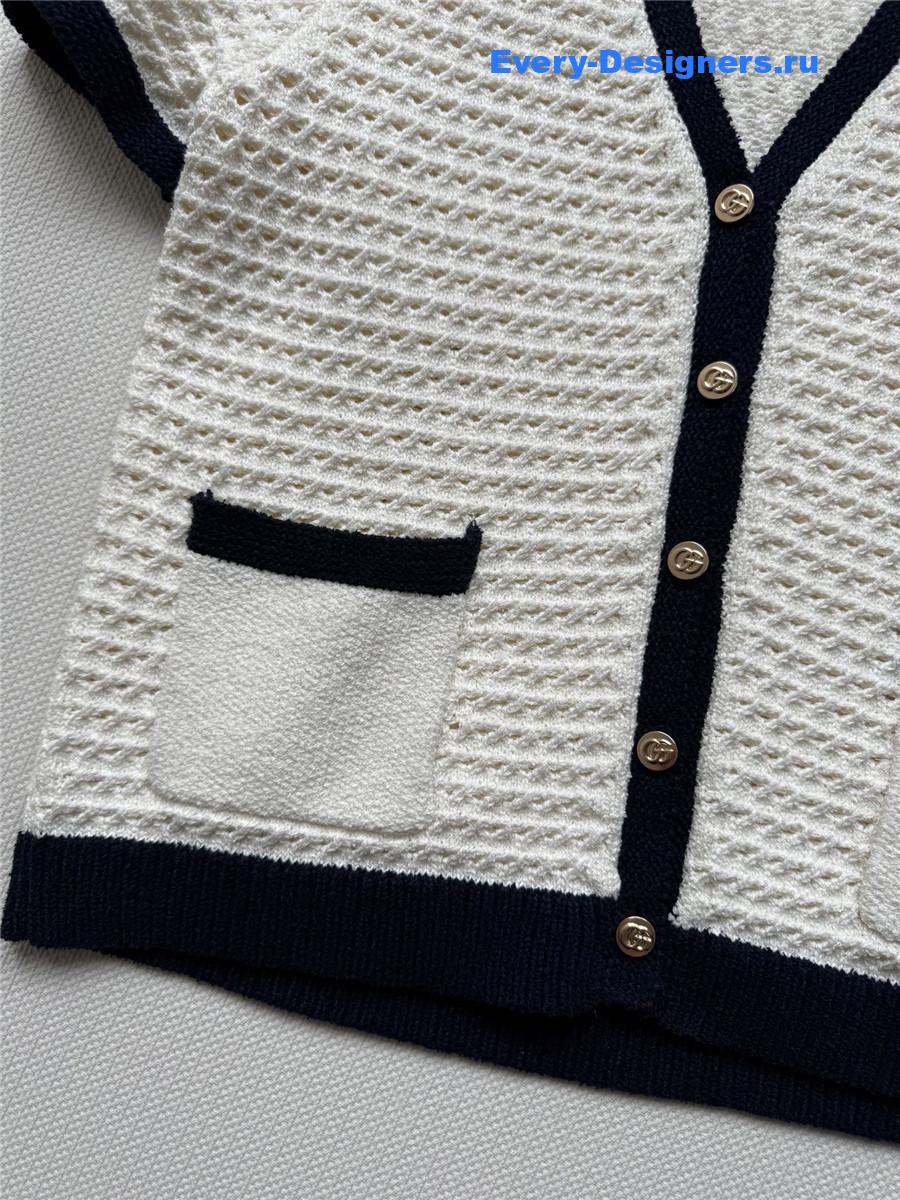 Gvc*1 fine cotton crochet cardigan
