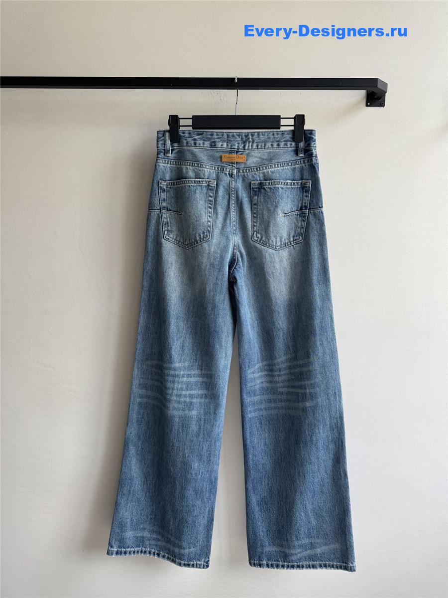 D10r light blue washed denim trousers
