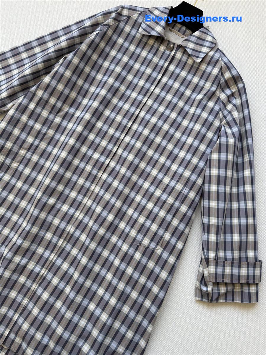 The R0w tavishina check long coat