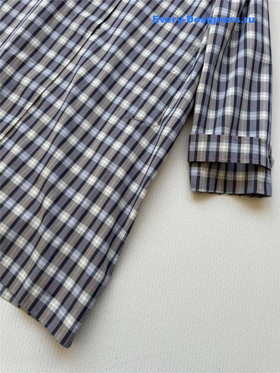 The R0w tavishina check long coat