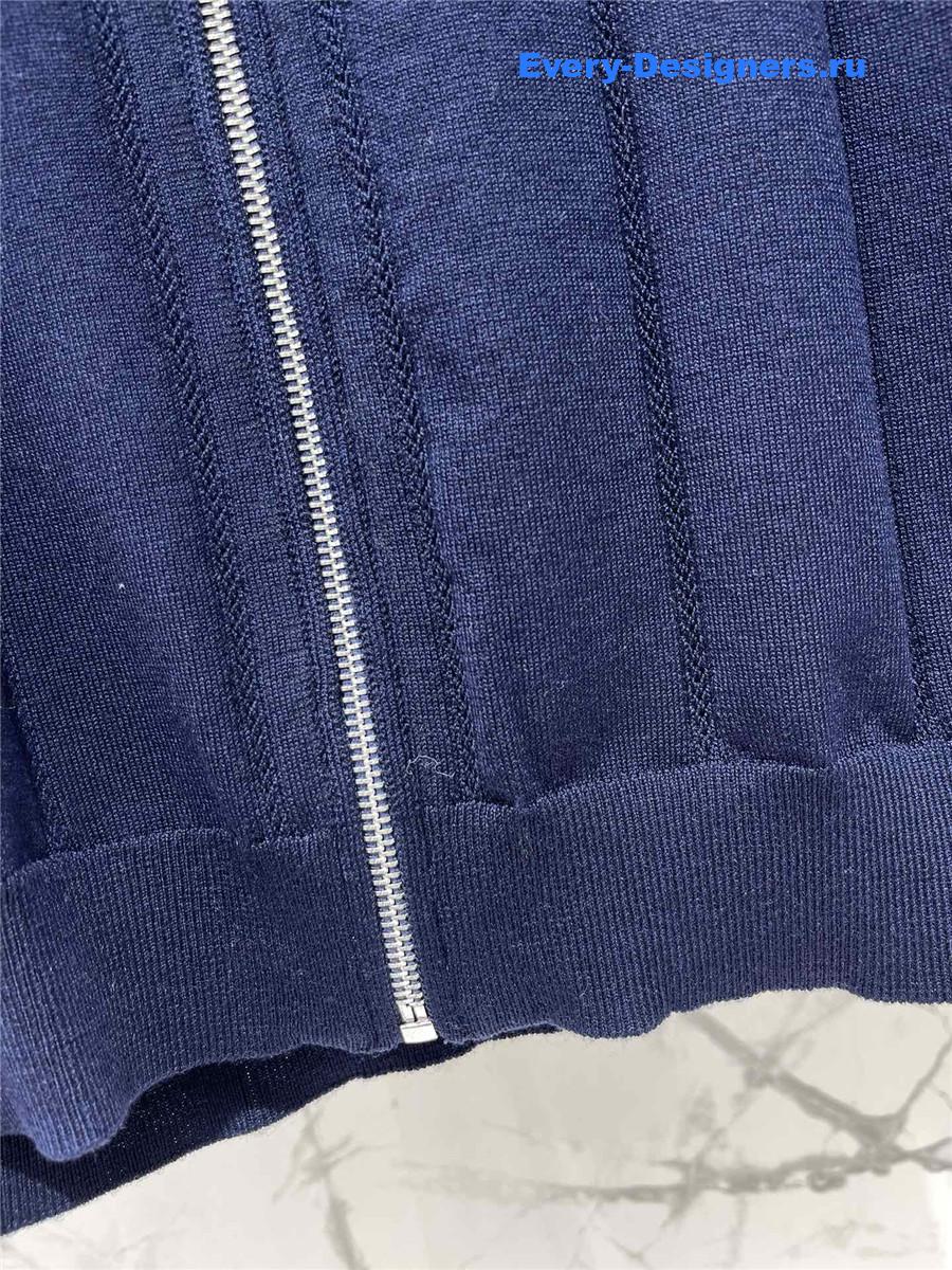 Miu Miu Dark Blue Knit Cardigan