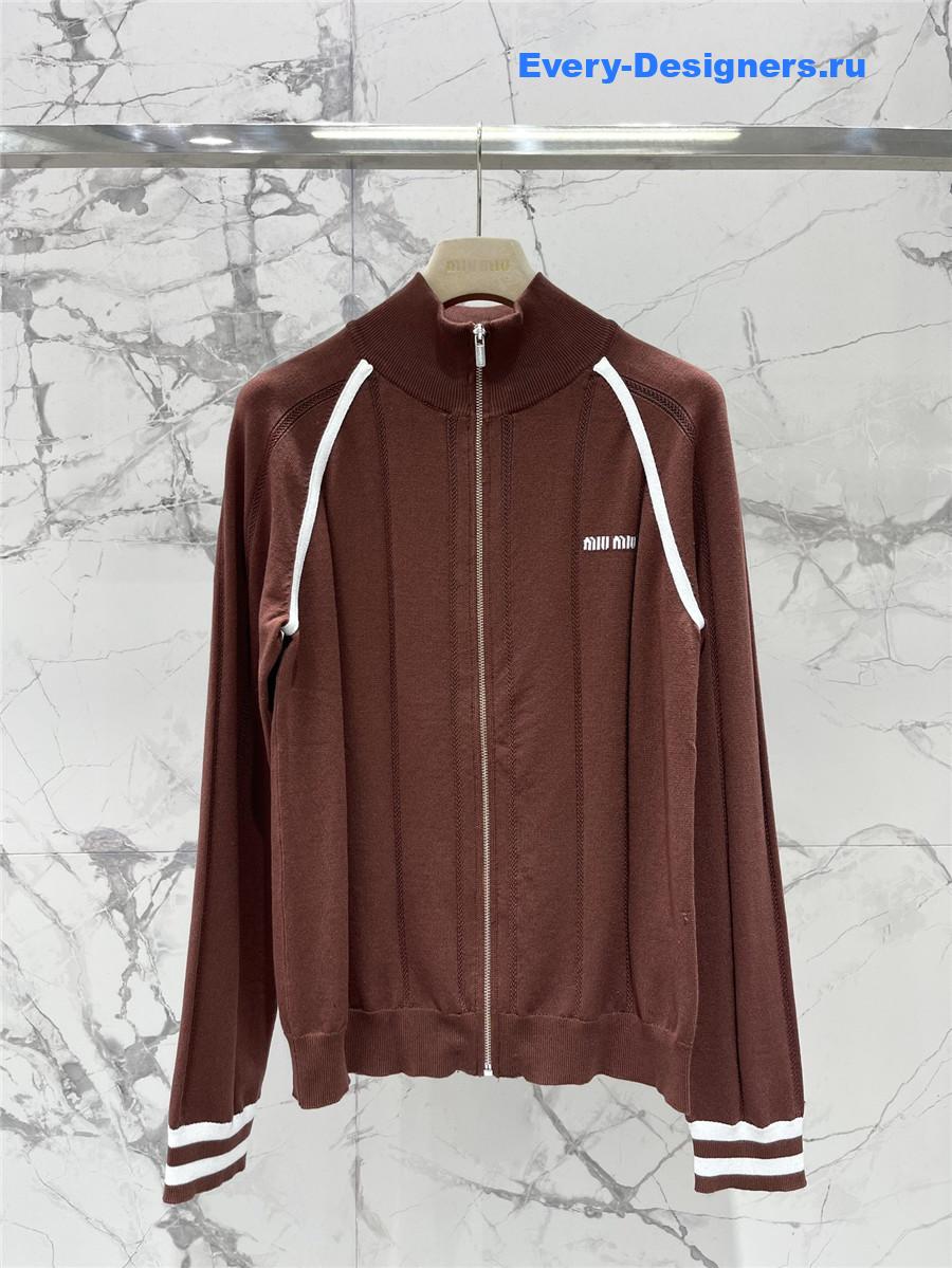 Miu Miu Brown Knit Cardigan