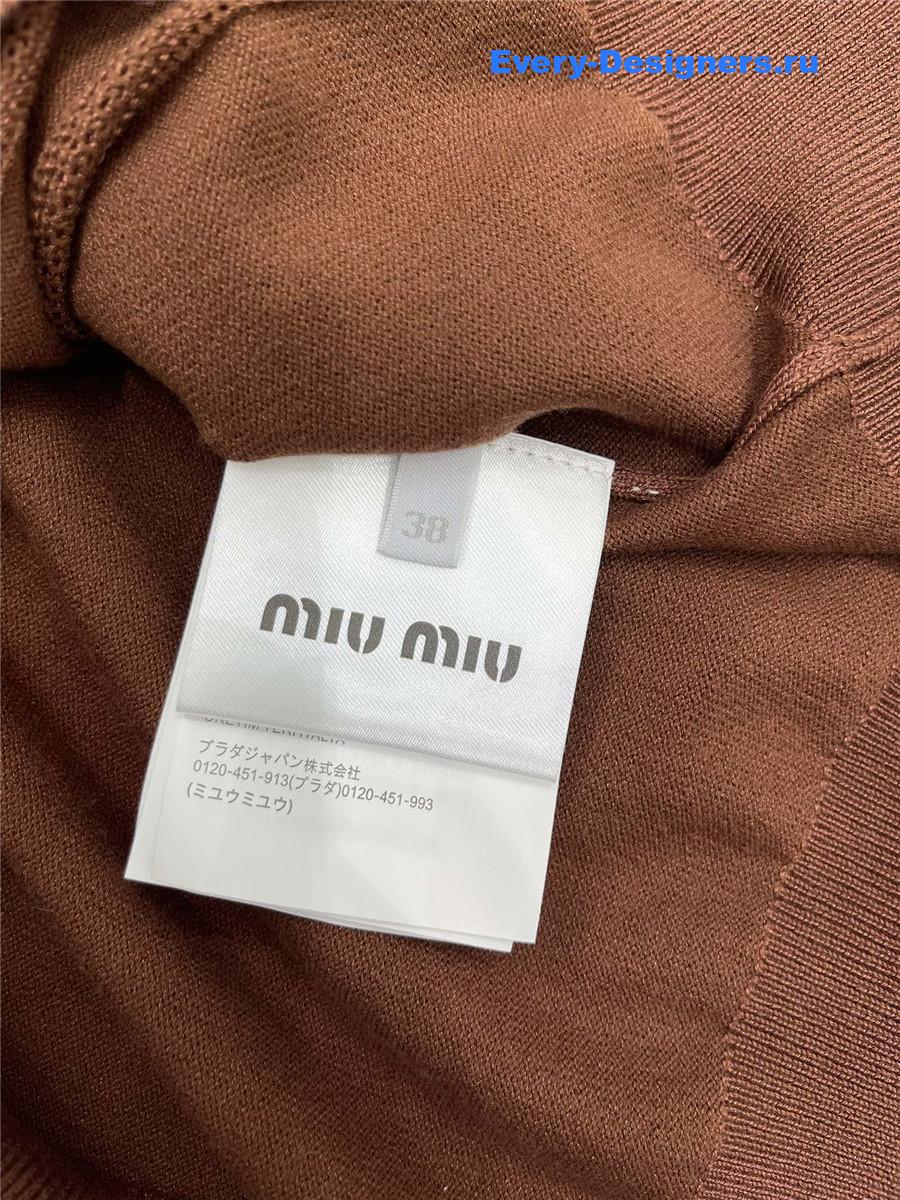 Miu Miu Brown Knit Cardigan