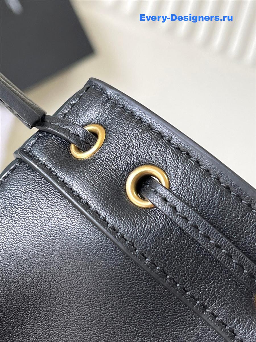 Sa1nt Lau*nt y large hobo in black leather