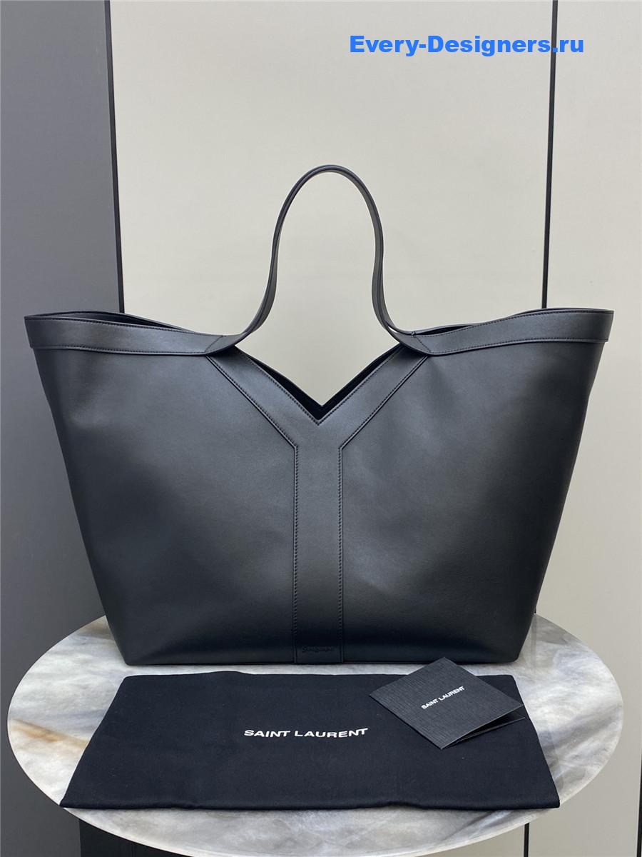 Sa1nt Lau*nt y leather tote in black