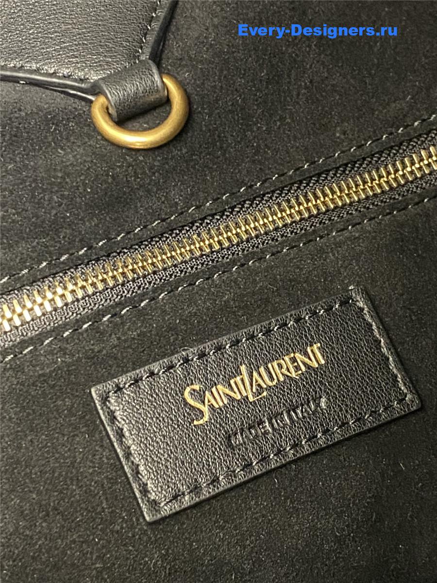 Sa1nt Lau*nt y leather tote in black