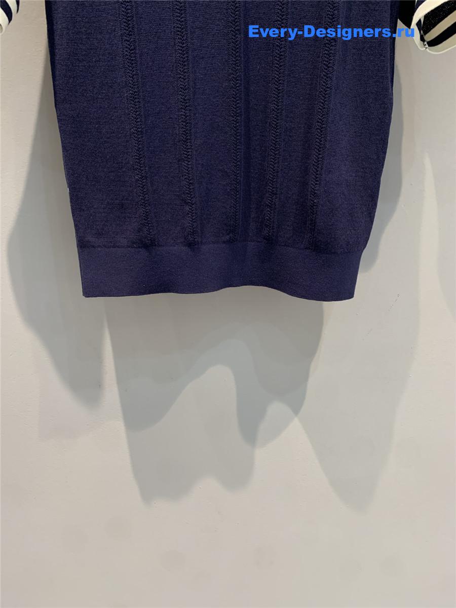 Miu Miu Navy Knit Top