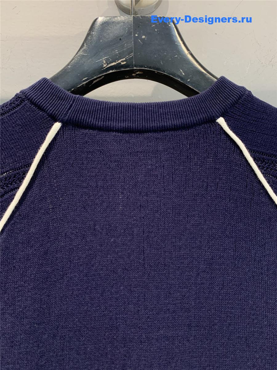 Miu Miu Navy Knit Top
