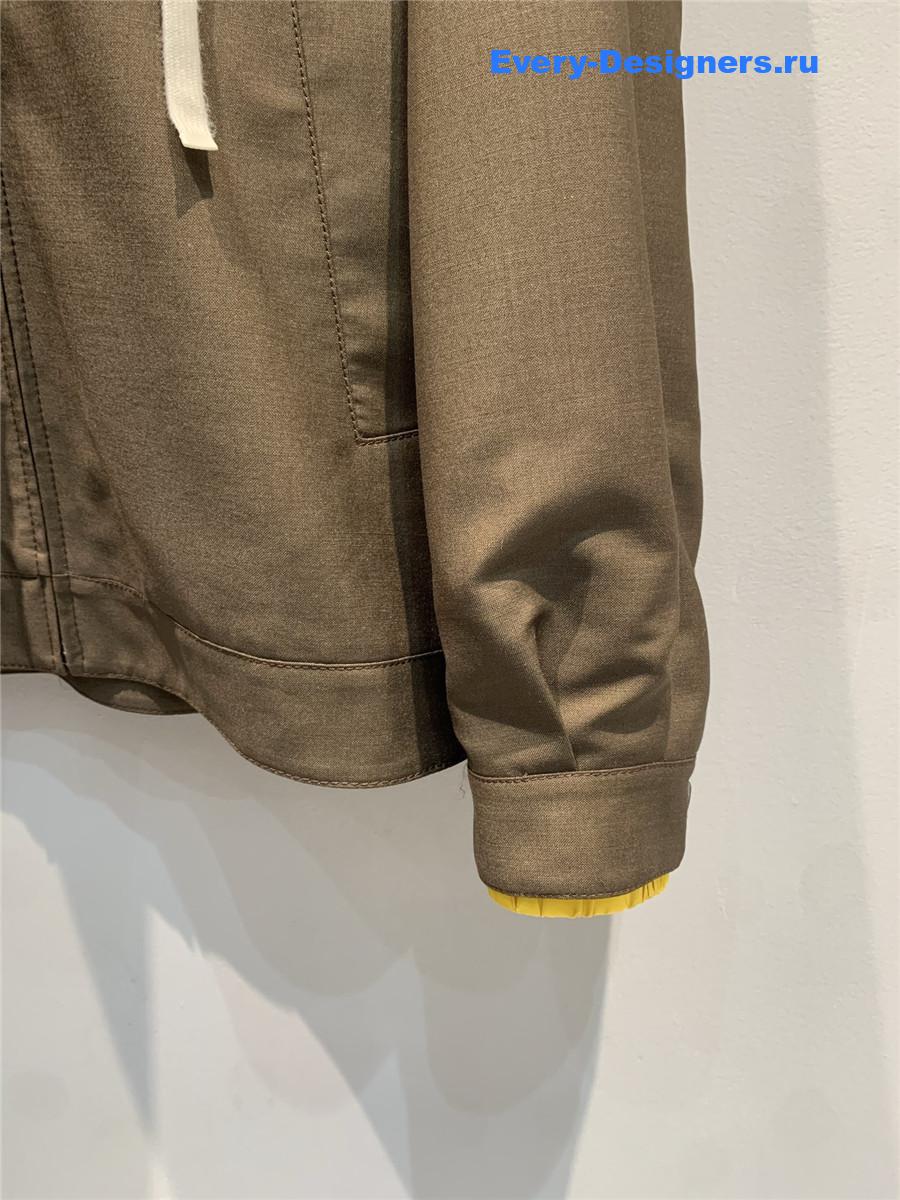 Miu Miu Peat Brown Blouson Jacket