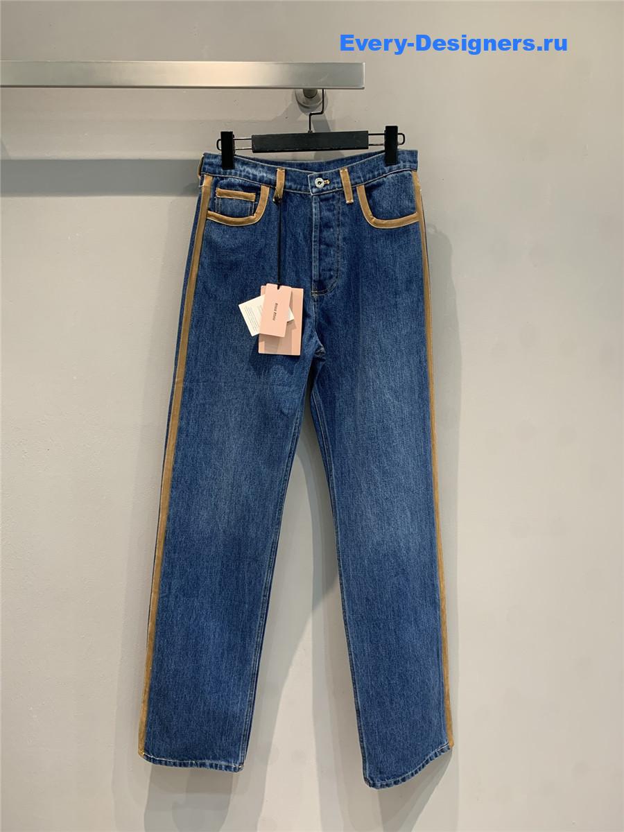 Miu Miu Blue Straight-Leg Jeans