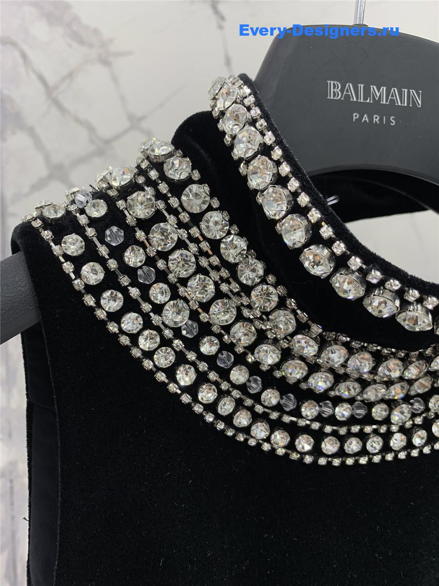 Balmain Pearl Velvet Gown