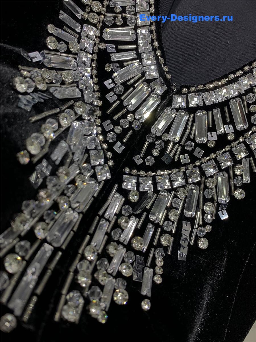 Balmain Pearl Velvet Gown