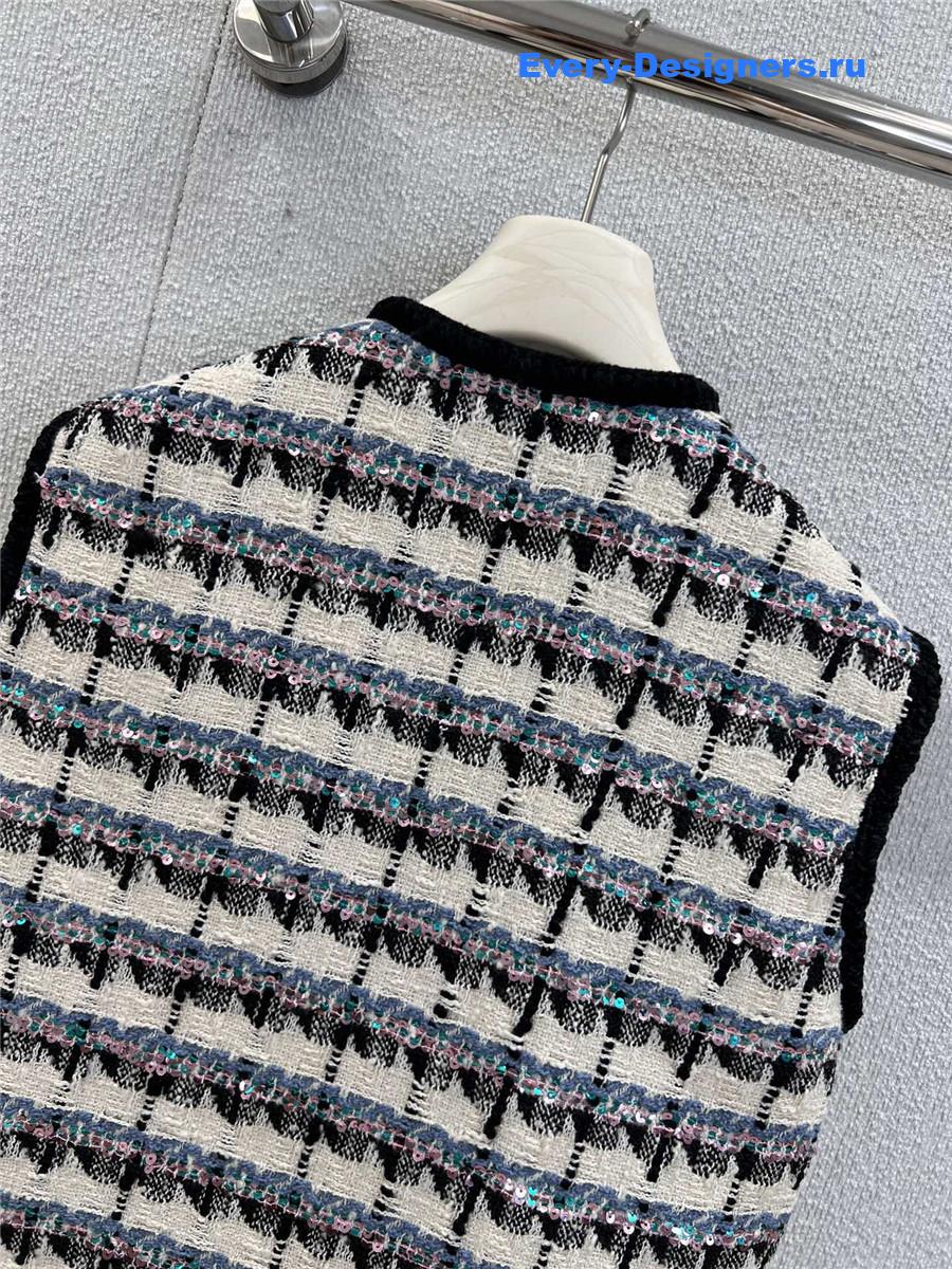 Va1e*ntin0 sequined tweed gilet