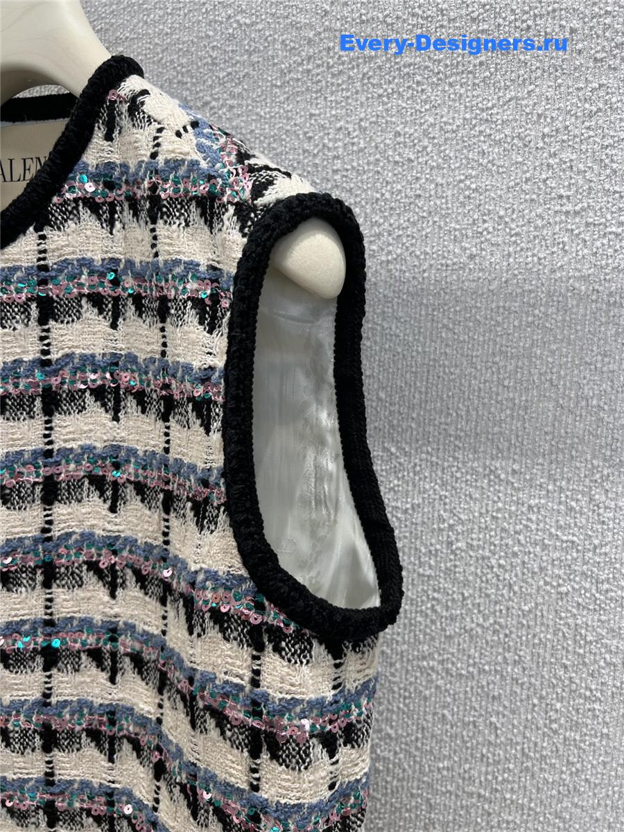 Va1e*ntin0 sequined tweed gilet