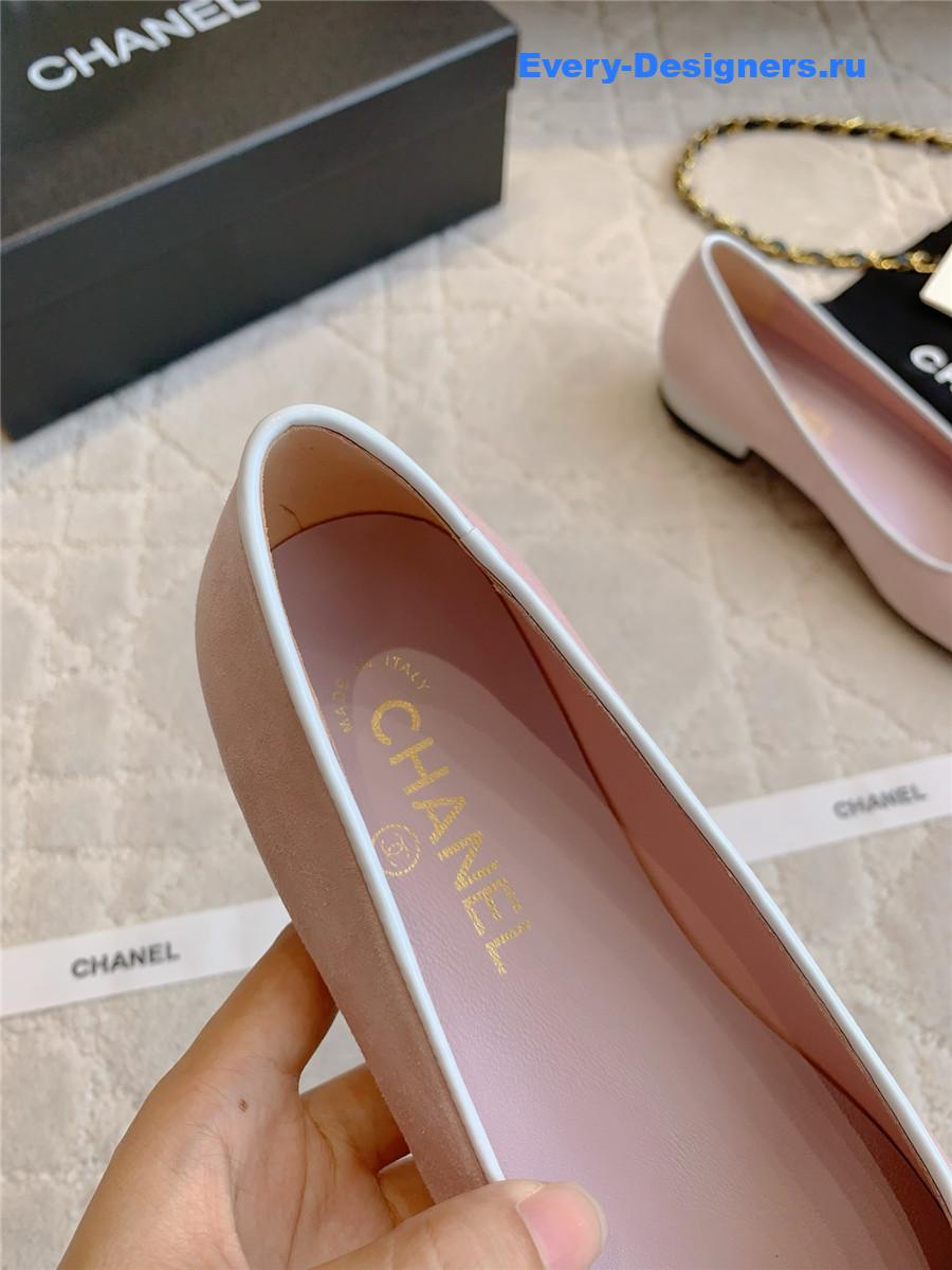 ch**el pink D1am0nd buckle flats