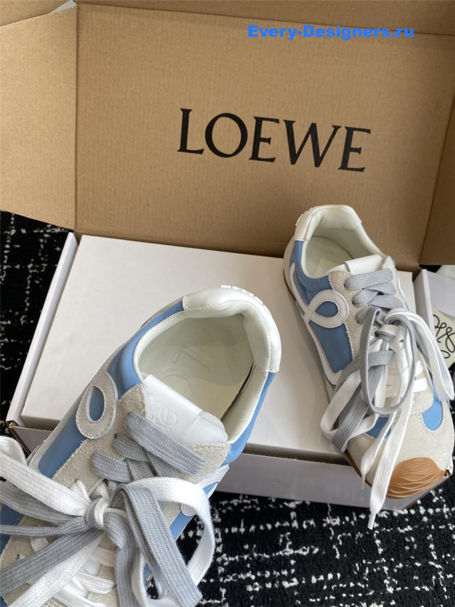 L0ew* ballet runner 2.0 blue leather sneakers