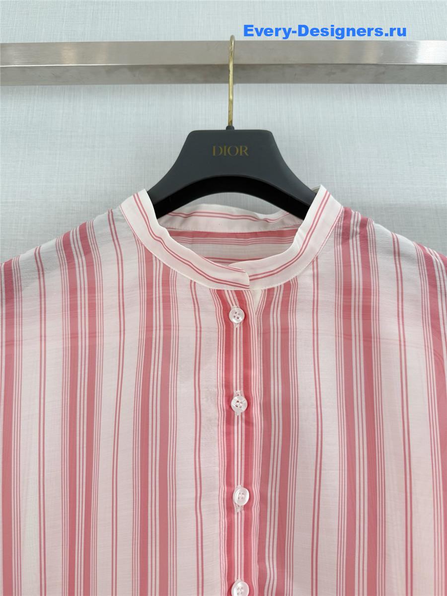 D10r D10riviera pink striped blouse