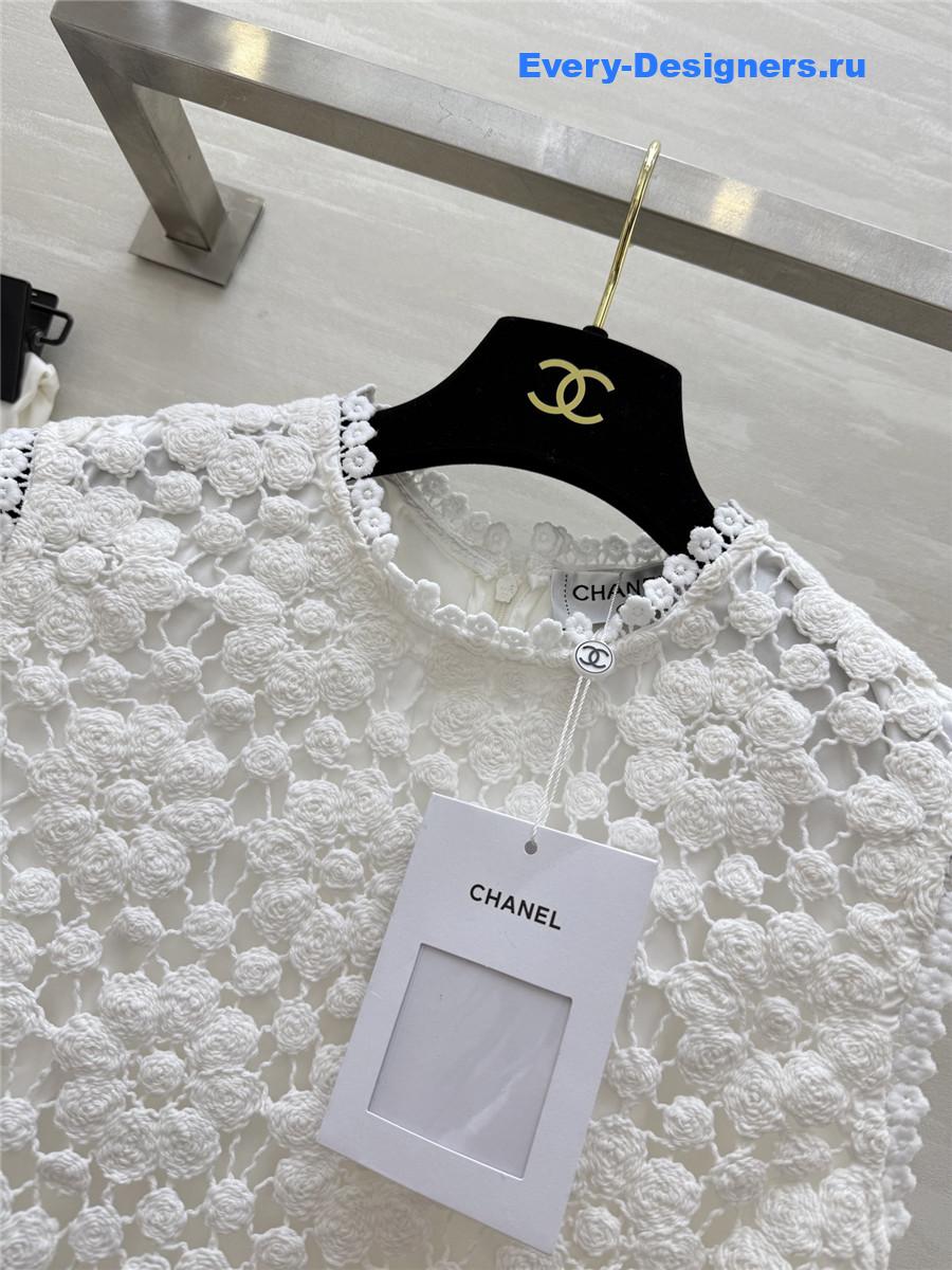 Ch**el white crochet vest top