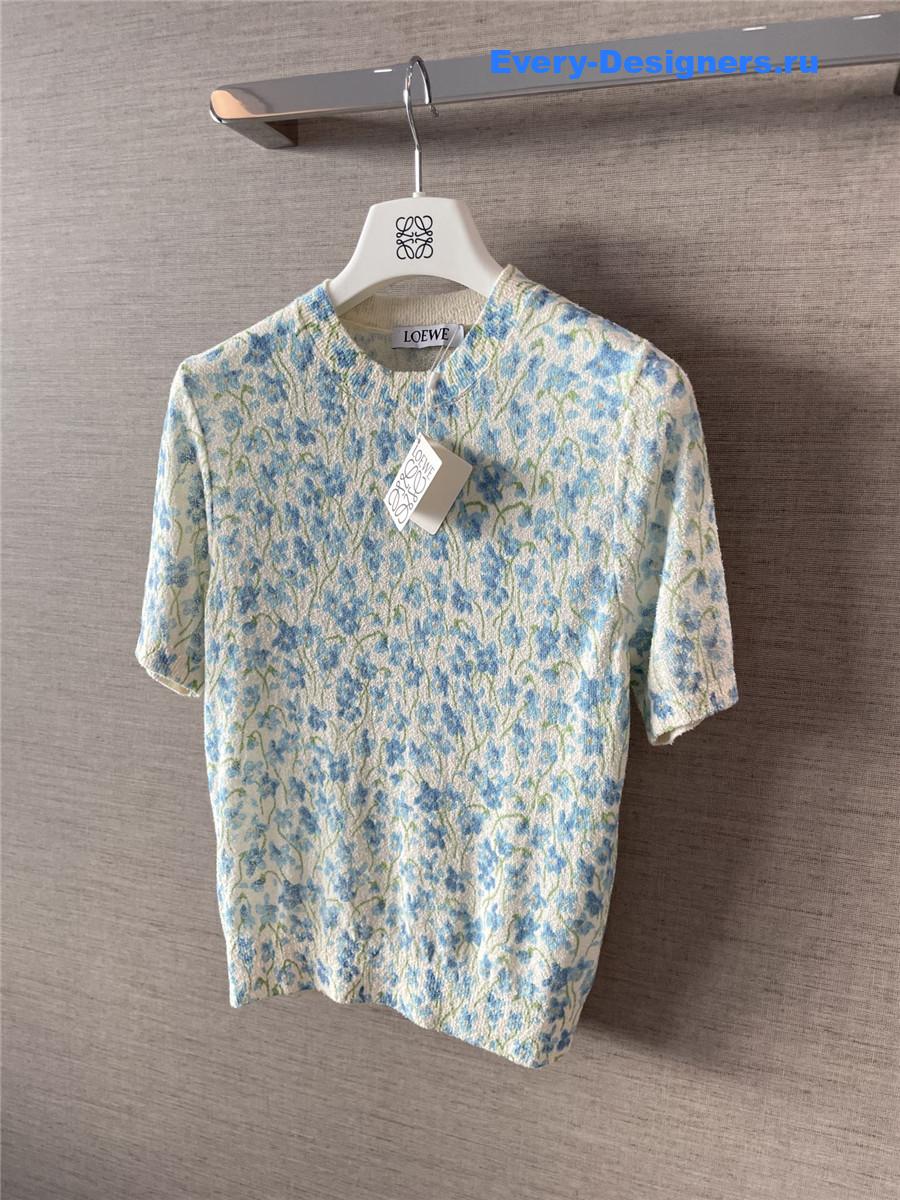 L0ew* floral knit tee
