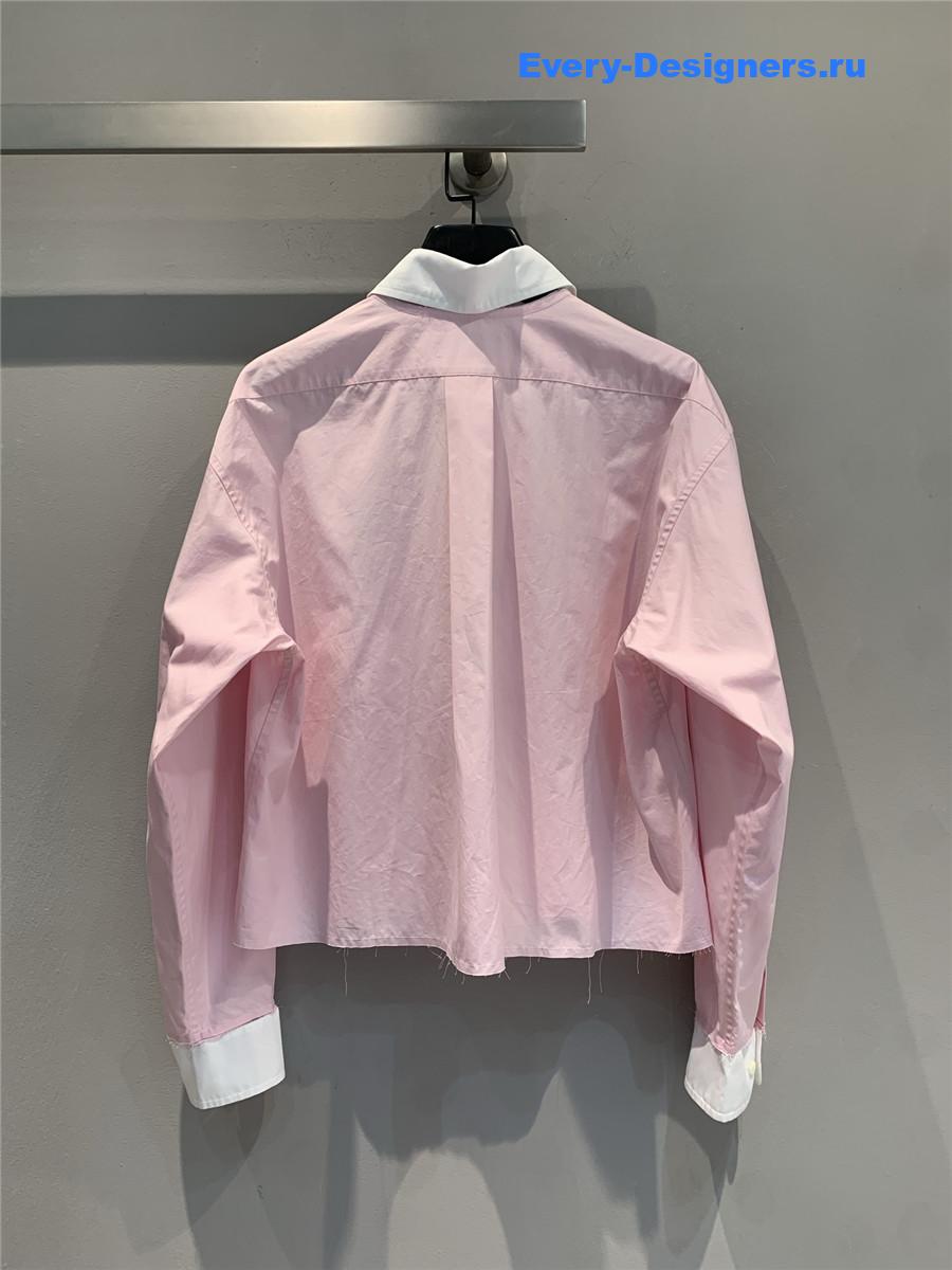 Miu Miu Pink Cotton Poplin Shirt