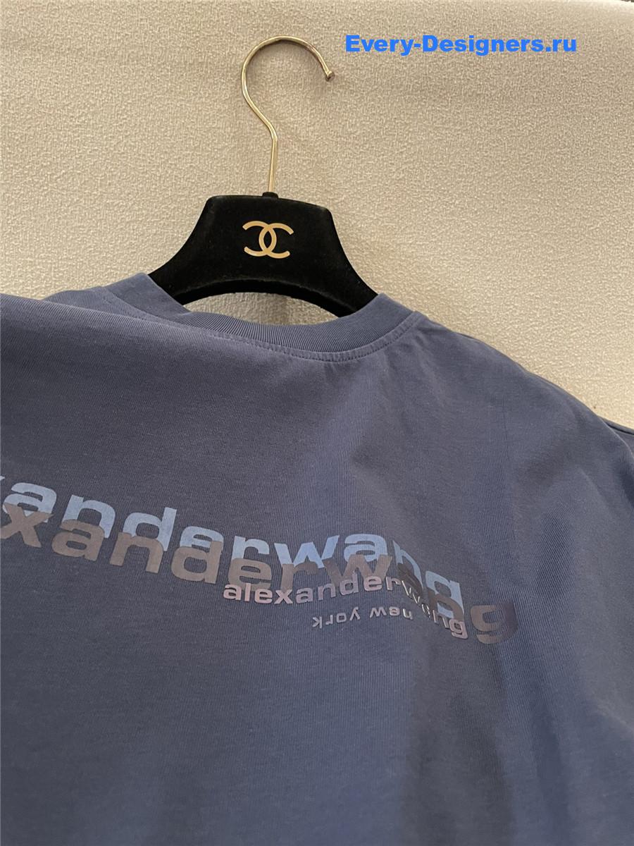 A1exa*der wang navy logo tee