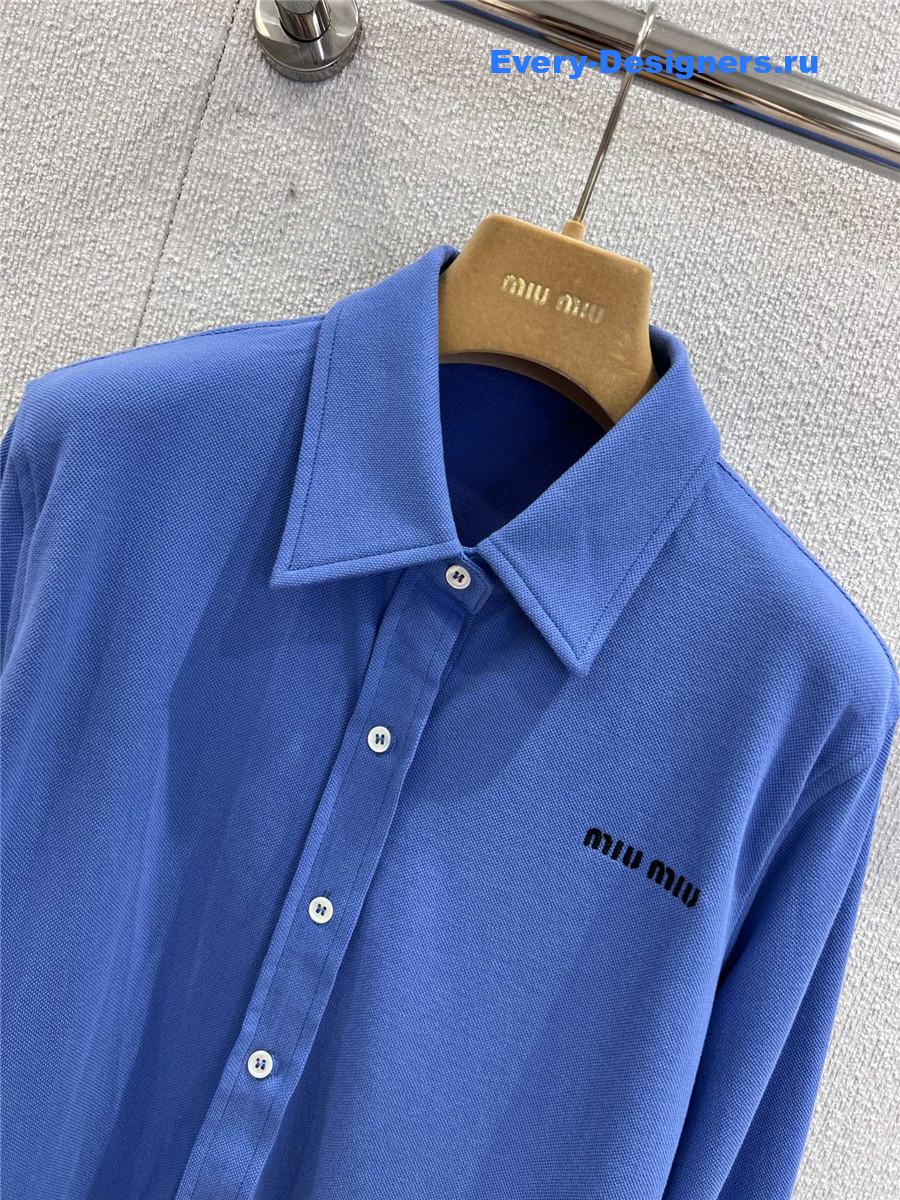 Miu Miu Periwinkle Piqué Shirt