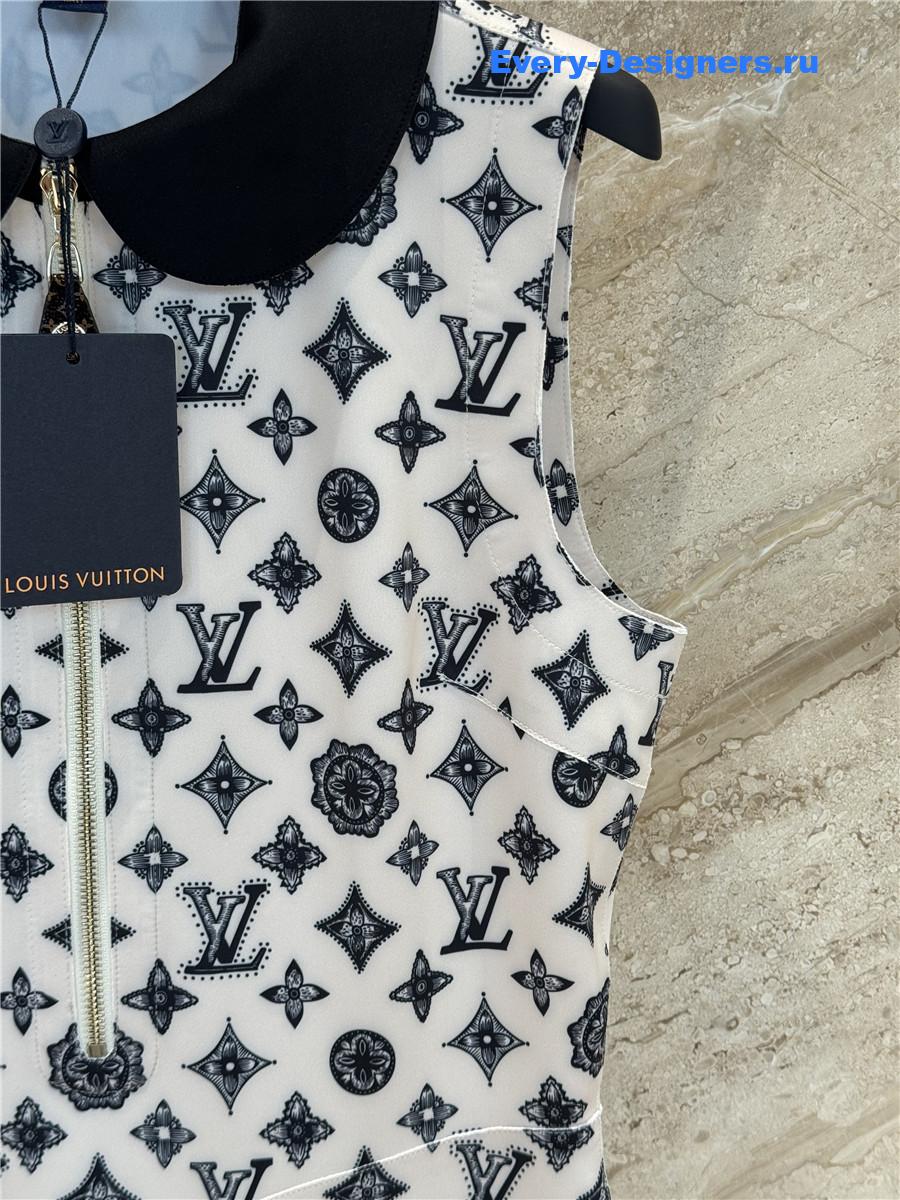 l0vis Vvtt0n monogram fitted dress