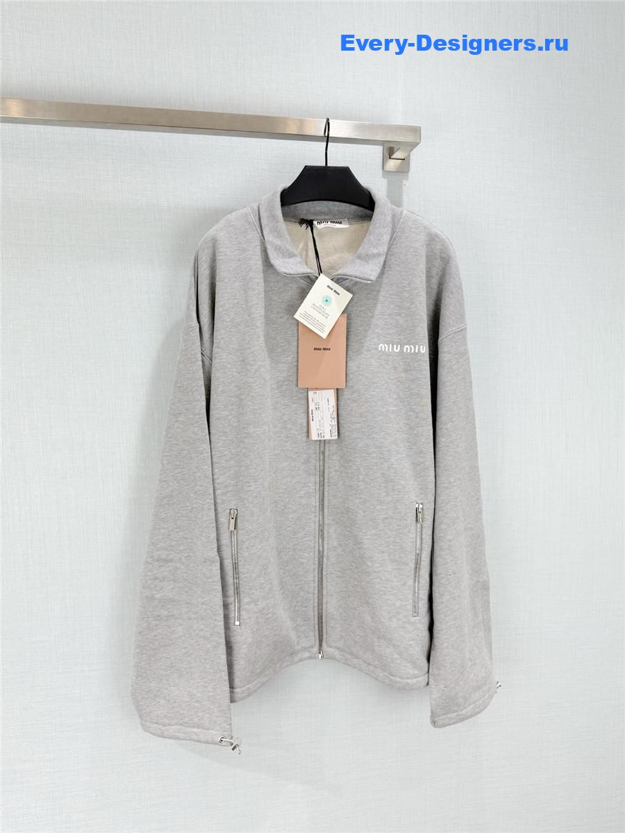 Miu Miu Grey Fleece Sweatshirt