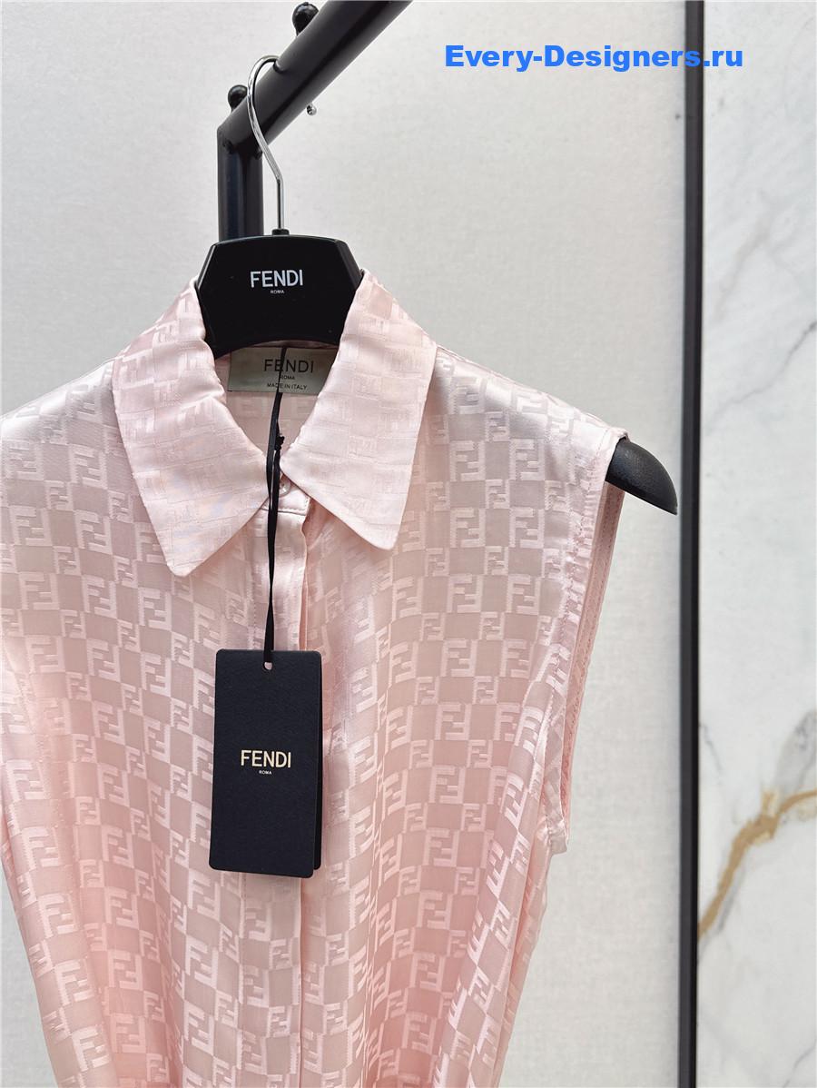 F**di pink bow-detail dress