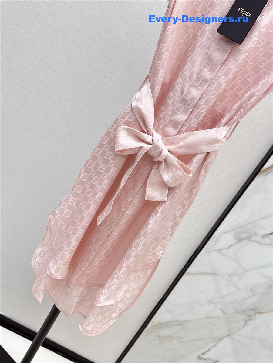 F**di pink bow-detail dress