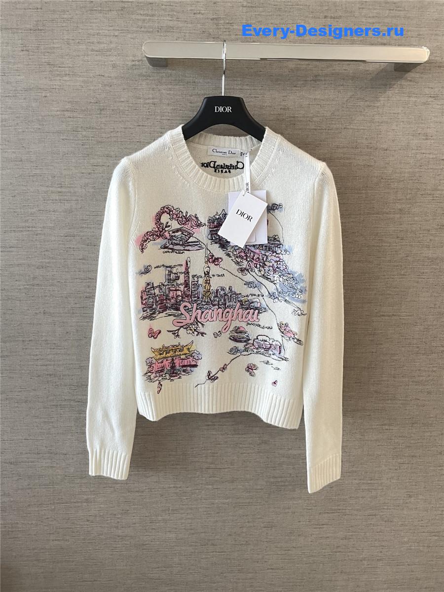D10r souvenir embroidered cashmere sweater