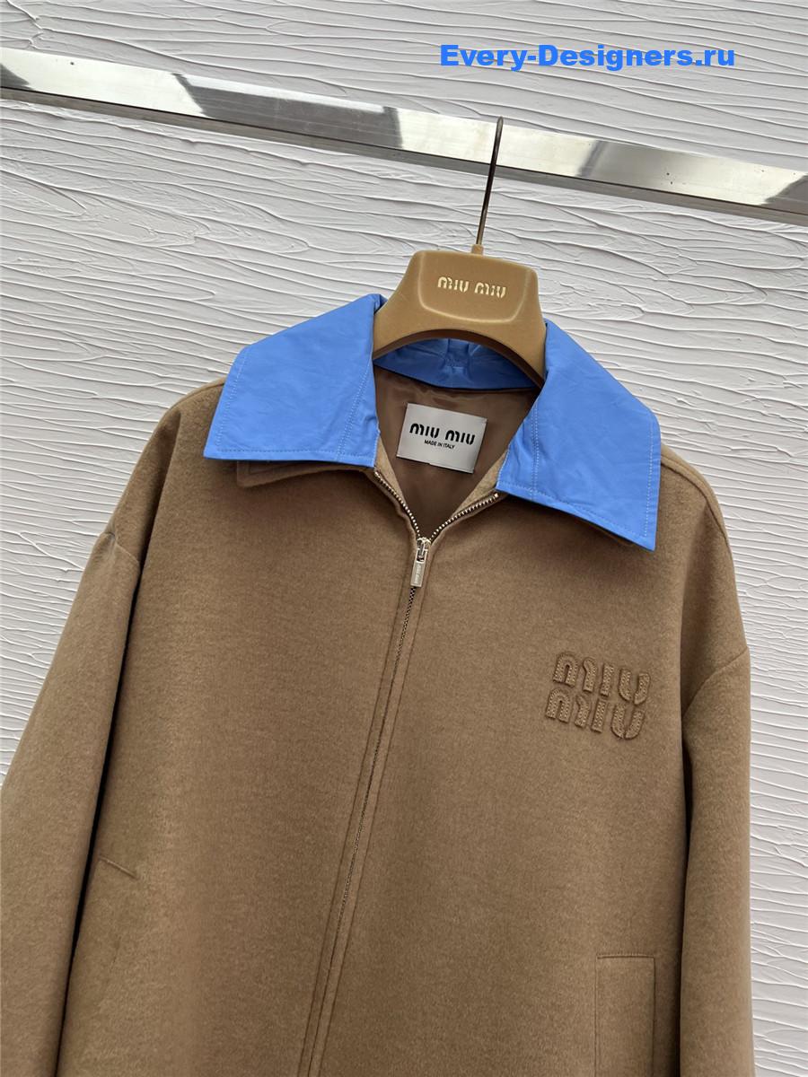 Miu Miu Camel-Hair Blouson Jacket