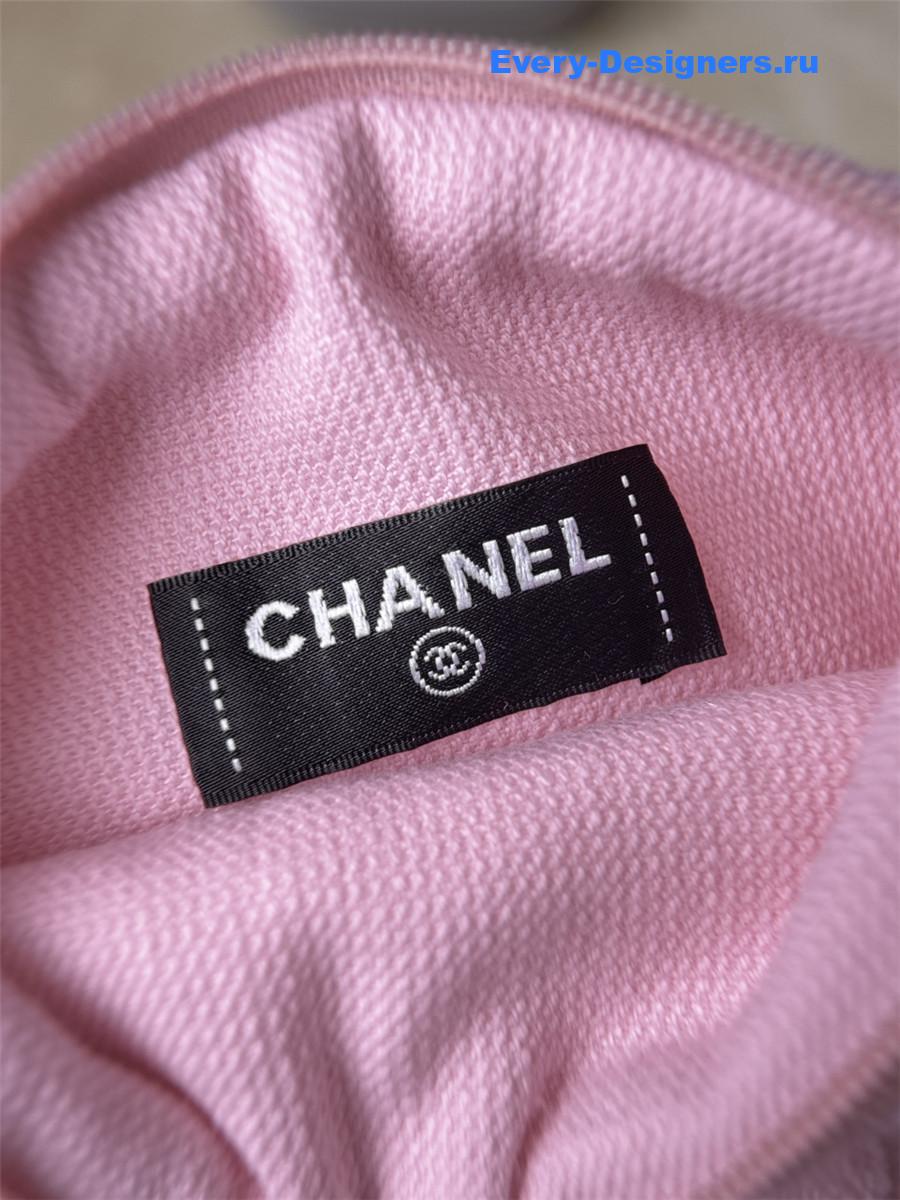 Ch**el light pink denim hobo bag