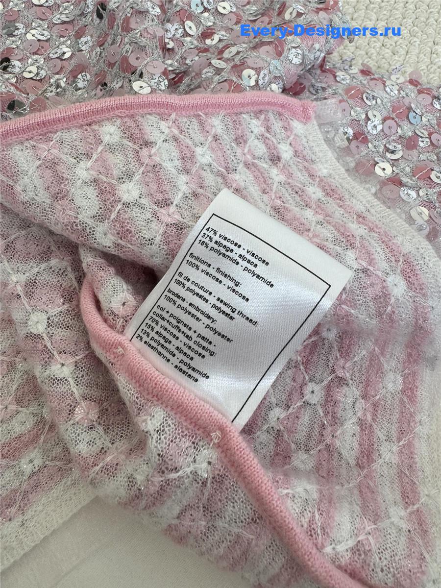Ch**el cropped sequin cardigan