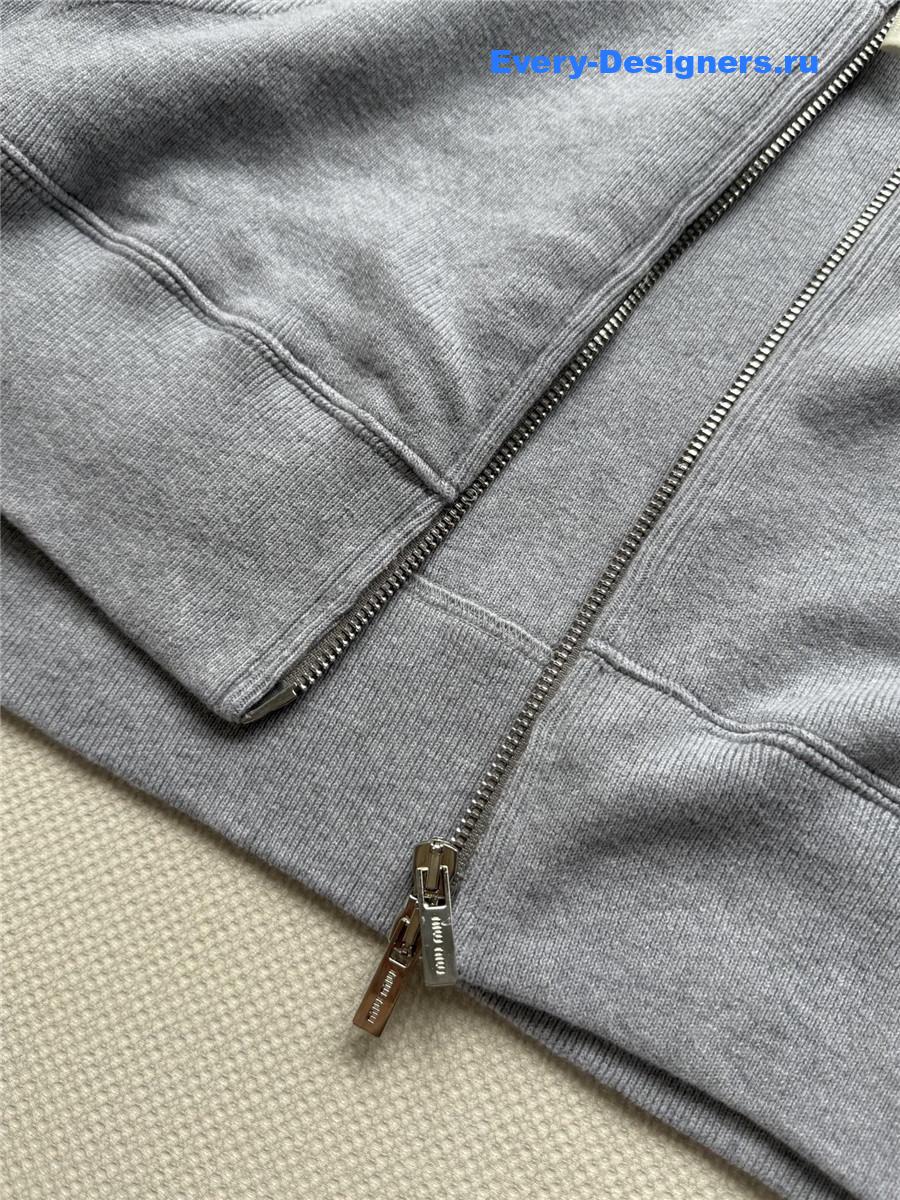 Miu Miu Grey Fleece Hoodie
