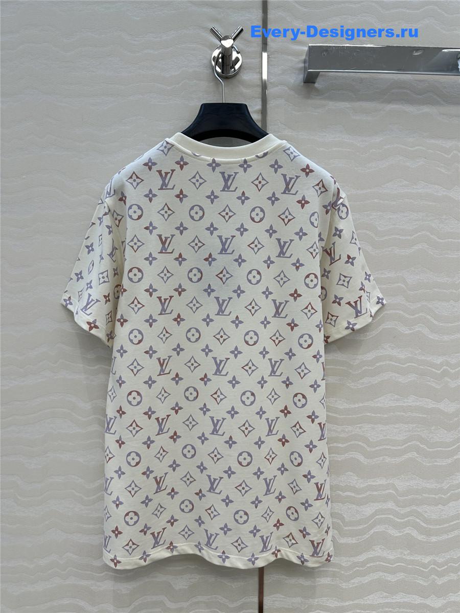 l0vis Vvtt0n lv white navy escale printed t-shirt